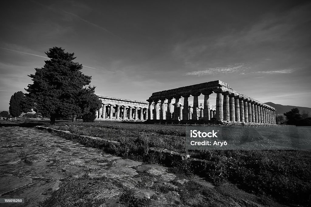 Antica strada, Valle dei templi di Paestum, Italia - Foto stock royalty-free di Antica Grecia