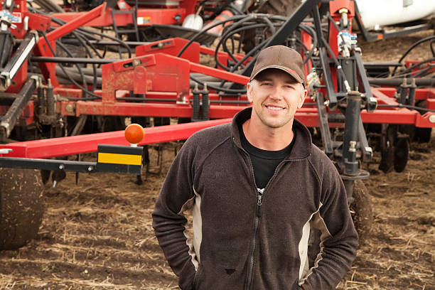 Farmer Seeding stock photo