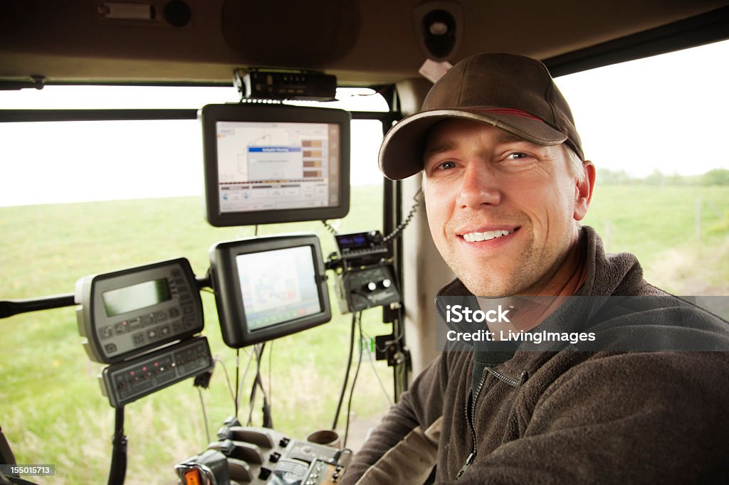 Hi-Tech Farming  Farmer Stock Photo