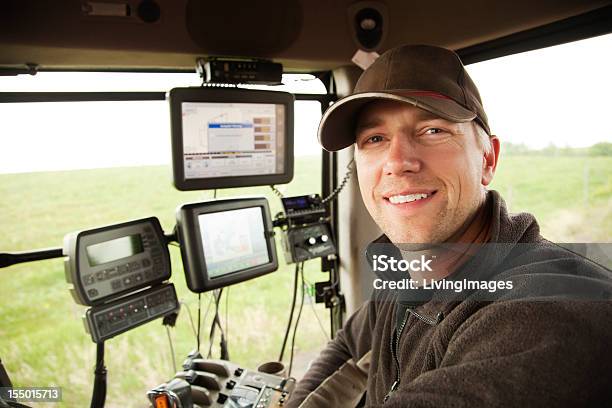 Hitech Farming Stock Photo - Download Image Now - Farmer, Tractor, Technology