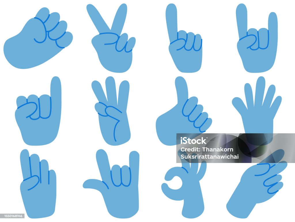 Hand Cub Vector Hand Vector Set Stock Illustration - Download Image Now - Abstract ...