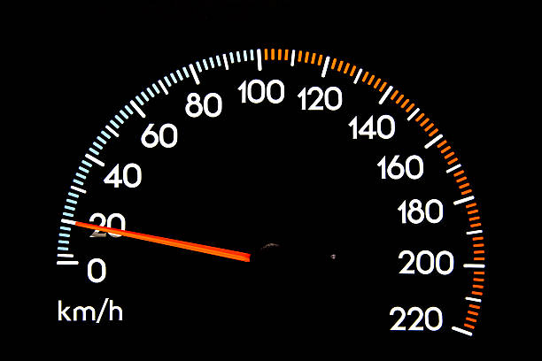 velocímetro 20 kmh - speedometer odometer number 50 car - fotografias e filmes do acervo