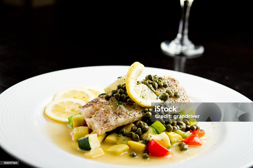 Pan Chamuscar bacalhau ou Linguado Gigante - Royalty-free Bodião - Rascasso Foto de stock