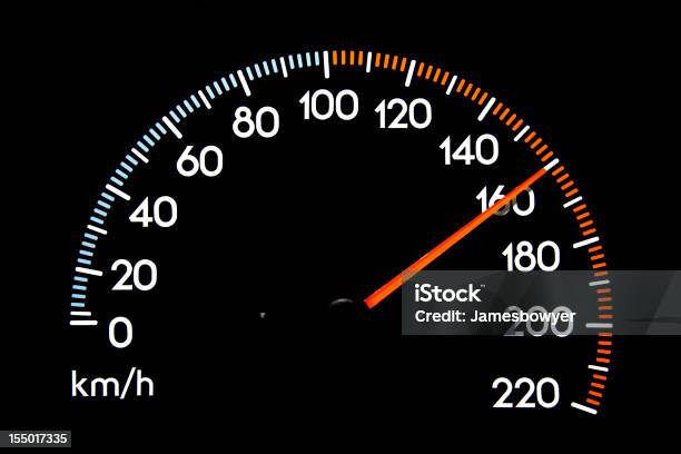 Speedometer 160 Kmh Stock Photo - Download Image Now - Speedometer, Car, Speed