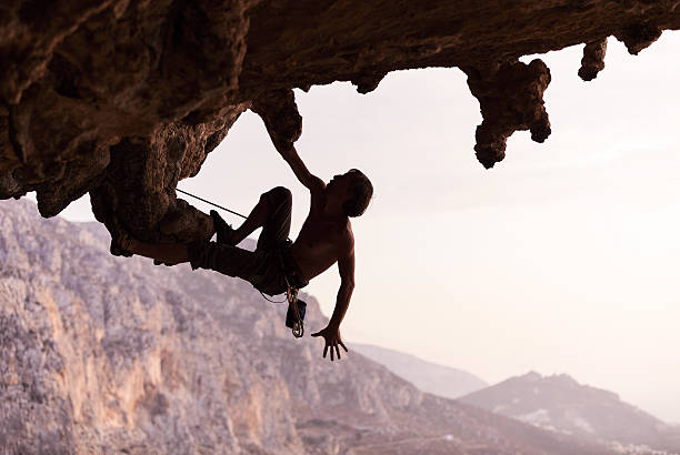 istock Silhouette of a rock climber 155017374
