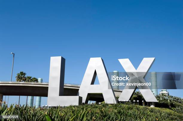 Señal Del Aeropuerto De Los Ángeles Foto de stock y más banco de imágenes de Aeropuerto LAX - Aeropuerto LAX, Aeropuerto, Aire libre