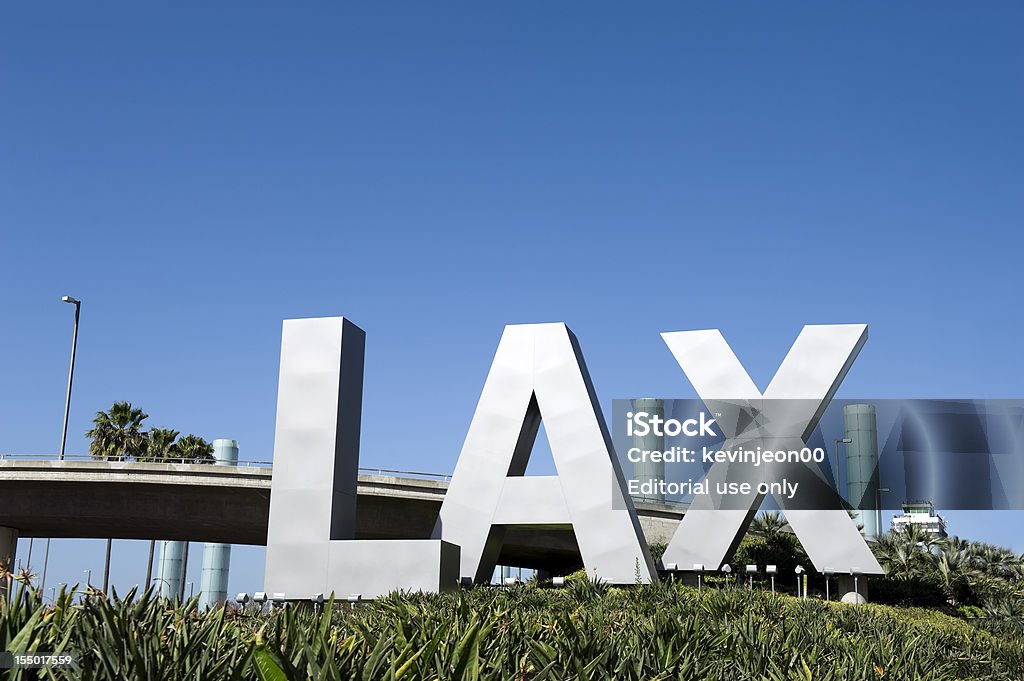 Aeroporto internazionale di Los Angeles-segnale inglese - Foto stock royalty-free di Aeroporto internazionale di Los Angeles