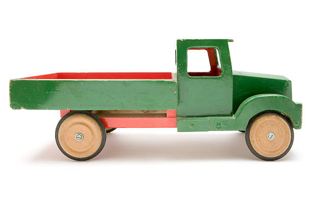 Vintage Toy Pick-Up  wooden car stock pictures, royalty-free photos & images