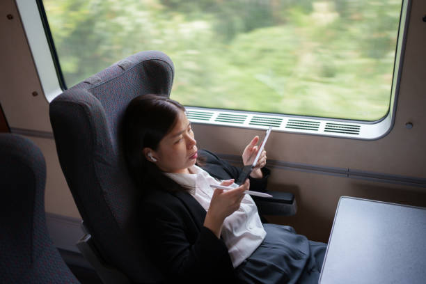 istock Asian women traveling by train 1550177297