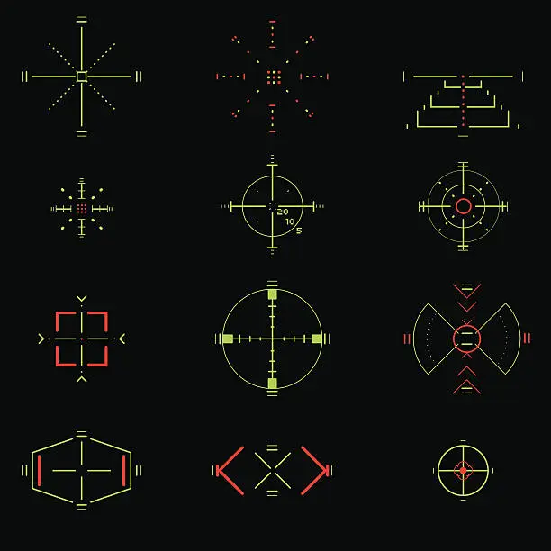 Vector illustration of Military Crosshairs