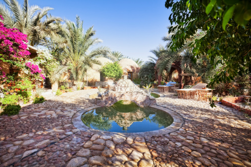 hot spring in an egyptian oasis Siwa