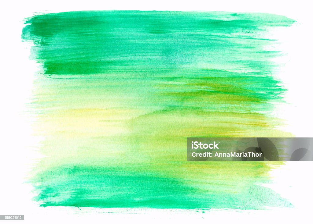 Abstract, green watercolour background Abstract watercolour background painted in few tones of green, with added yellow. Painted by Anna Maria Thor Backgrounds stock illustration