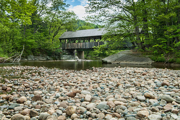 One of the longest covered bridges in the United States.  The Cornish-Windsor bridge in Vermont.