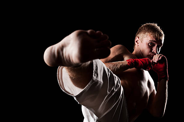 istock studio portrait of fighter 155021687