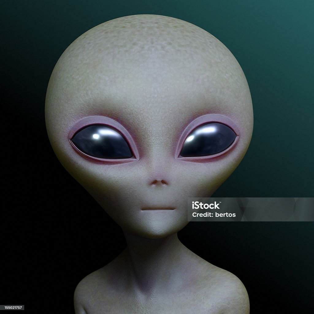 Alien 3d render Alien Stock Photo