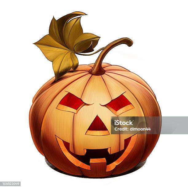 Halloween Pumpkin Stock Illustration - Download Image Now - Anthropomorphic Smiley Face, Autumn, Cartoon