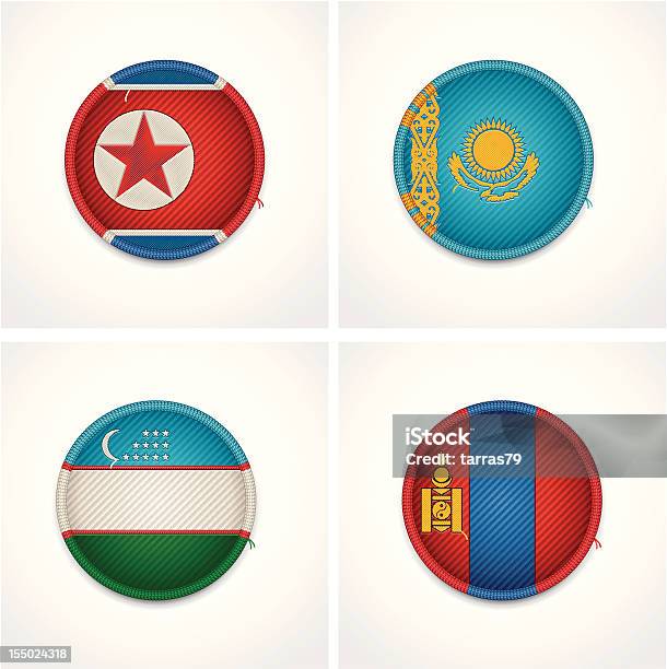 Flagi Krajów Jako Materiał Identyfikatorów - Stockowe grafiki wektorowe i więcej obrazów Azja - Azja, Bez ludzi, Dekoracja