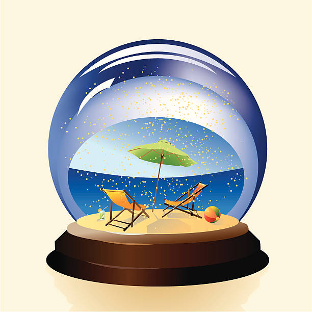 Memory of vacation vector art illustration