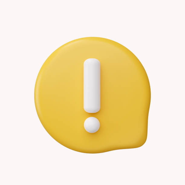 istock 3d alert notification icon isolated on background. negative check list button choice for false, correct, error 3d, problem, fail on application. emergency warning icon 3D rendering illustration 1550256395