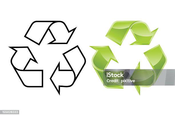 Recykling - Stockowe grafiki wektorowe i więcej obrazów Symbol recyklingu - Symbol recyklingu, Bez ludzi, Grafika wektorowa