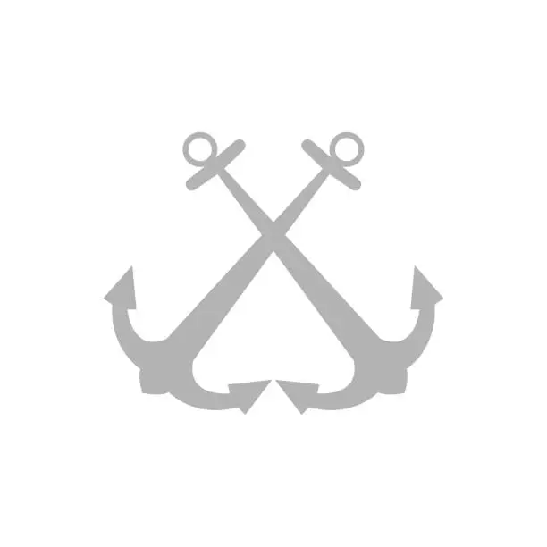Vector illustration of anchors icon on a white background, vector illustration