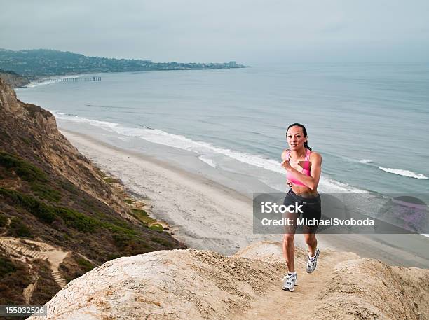 Ocean Runner Stock Photo - Download Image Now - Abdominal Muscle, Adult, Aerobics