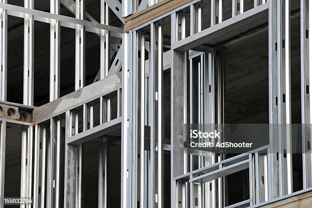 Steel Construction Stock Photo - Download Image Now - Prefabricated Building, Construction Site, Construction Industry