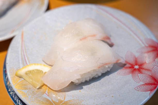 istock Sea Bream at Conveyor-belt Sushi 1550332925