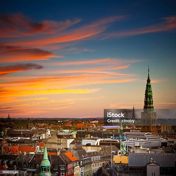 Kopenhagen サンセット - コペンハーゲンのストックフォトや画像を多数ご用意 - コペンハーゲン, 日没, 都市の全景