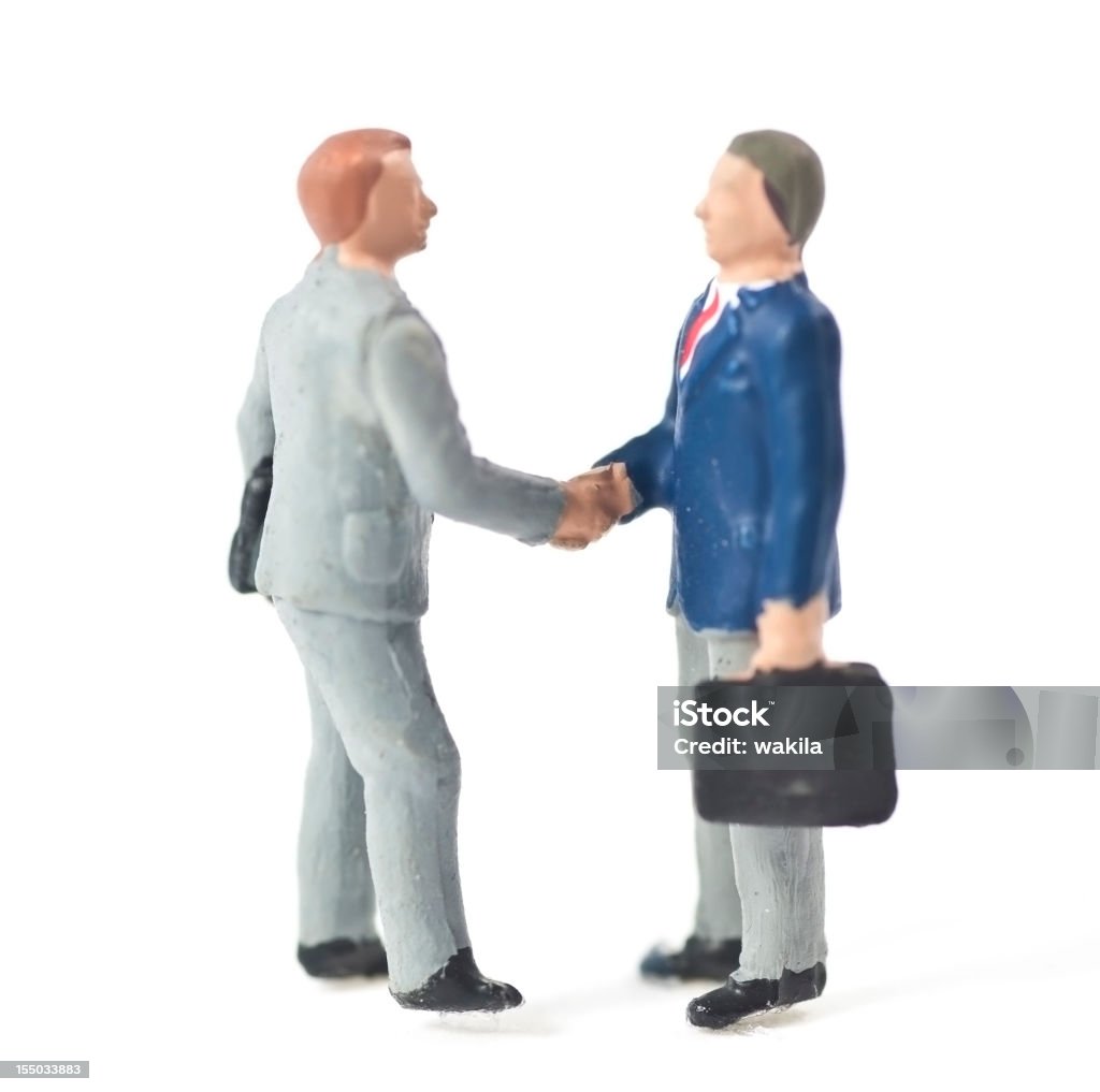 Uomo d'affari di Handshake - Foto stock royalty-free di Statuetta