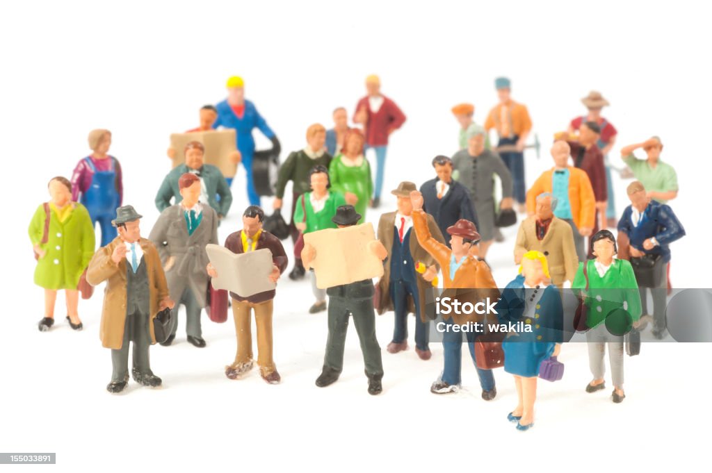 Little People crowd figurines  Figurine Stock Photo