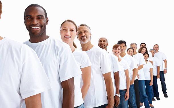 istock People of different generations standing in row 155034166