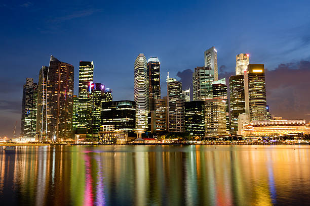 istock Singapore Skyline at Dusk 155034495