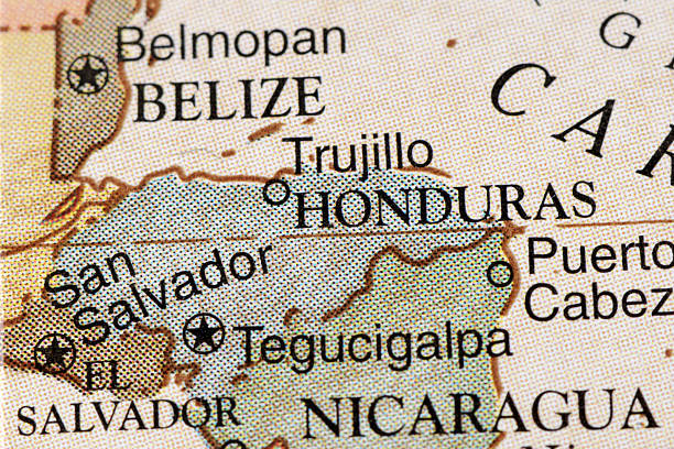 гондурас - cartography map el salvador photography стоковые фото и изображения