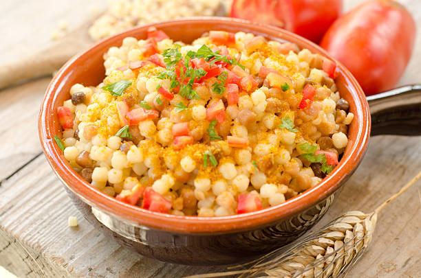 istock Fregola with bottarga, tomato and parsley 155036891