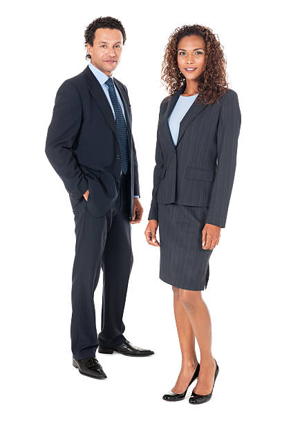 istock Business Couple Isolated on White 155036909