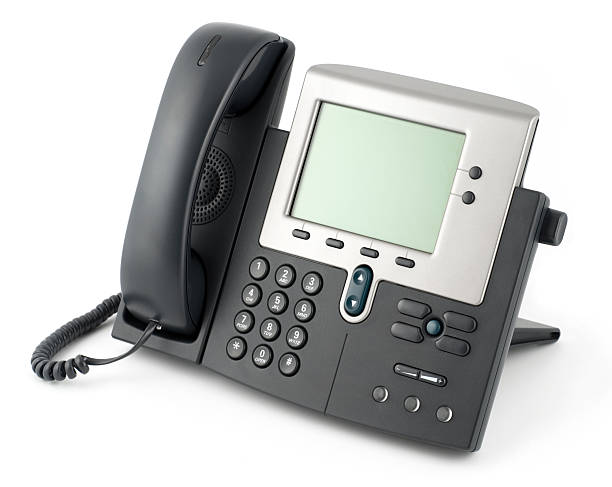 Modern Business Telephone with Clipping Path stock photo