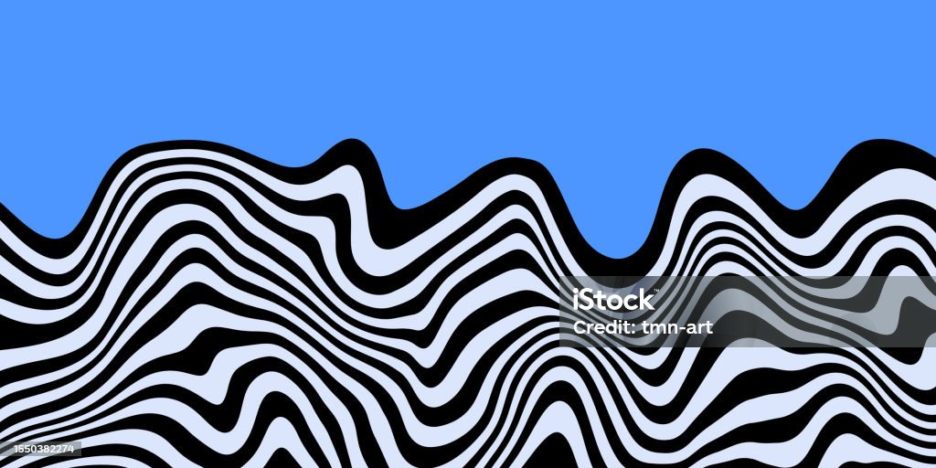 Optical Wave Pattern Optical Illusion Stripe Wave Pattern Abstract Geometric Op Art ...