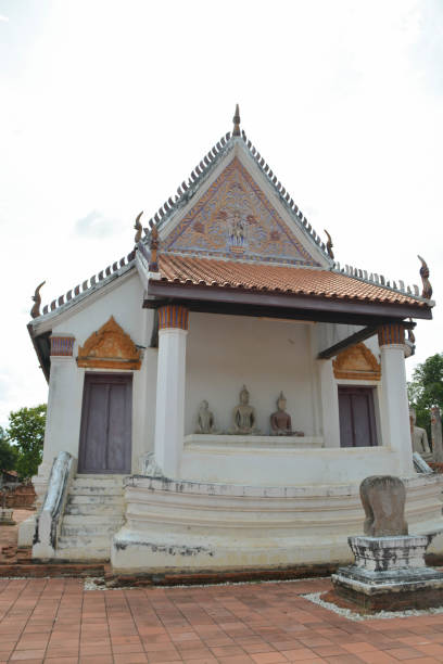 istock Ancient church in Wat Mahathat Chai Nat. 1550418913