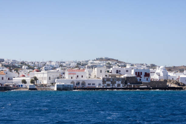 istock View of Mykonos, Greece, from a boat 1550427651