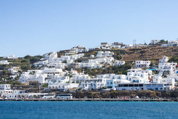 istock View of Mykonos, Greece, from a boat 1550429848