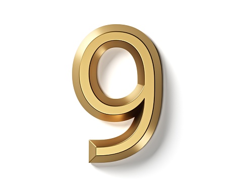 3D render of a golden Euro sign on a white background