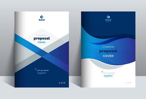 Blue Business Proposal Cover Design Template adept for multipurpose Projects