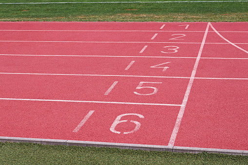 Numbers of the running track