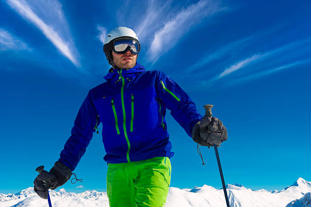 istock Young man in Powder snow 155067483
