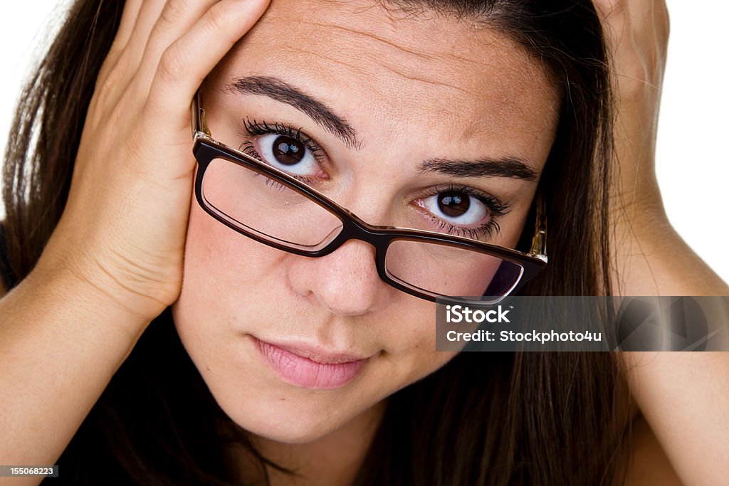 Kobieta noszenia okularów - Zbiór zdjęć royalty-free (20-24 lata)