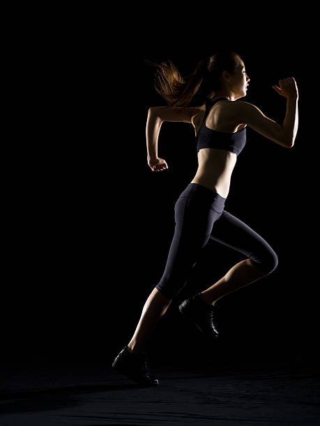istock Silhouette of woman running 155068641