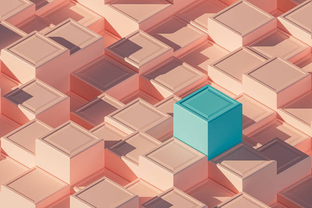 istock Isometric 3d illustration of chaotic pattern 1550686456