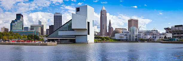 istock Cleveland Waterfront District in the Summer Panorama 155068966