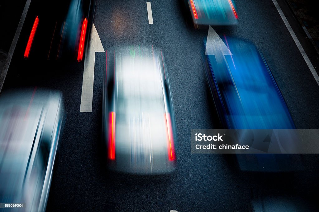 Nacht Verkehr - Lizenzfrei Auto Stock-Foto